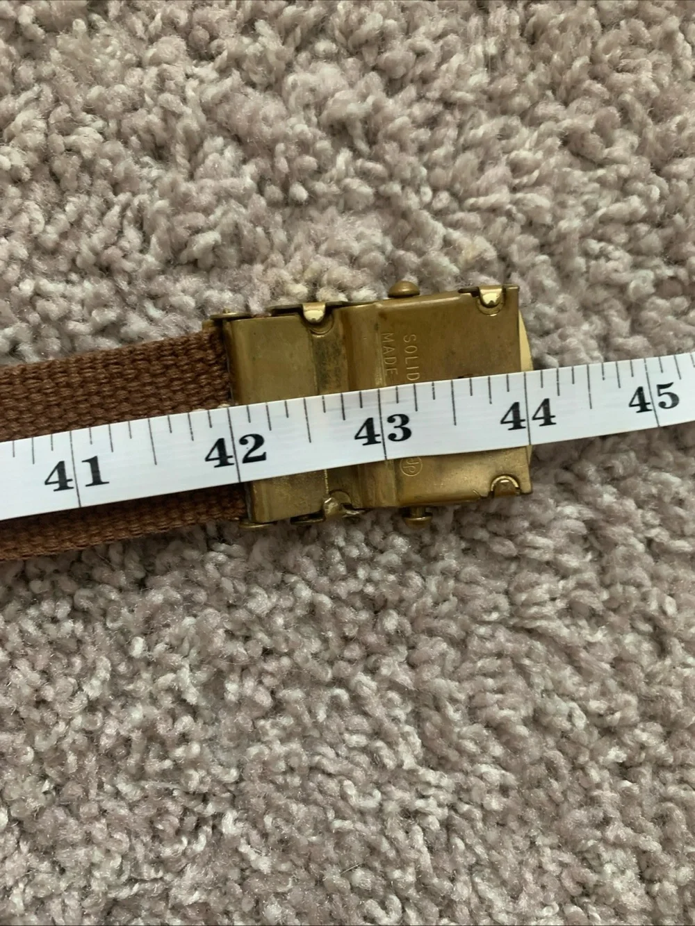 Vintage Boy Scouts Brown Belt with Brass Buckle 44